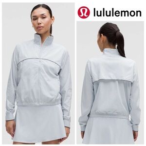 Lululemon 2025 Court Rival Track Jacket *Perforated in Starch Blue / Solar Grey